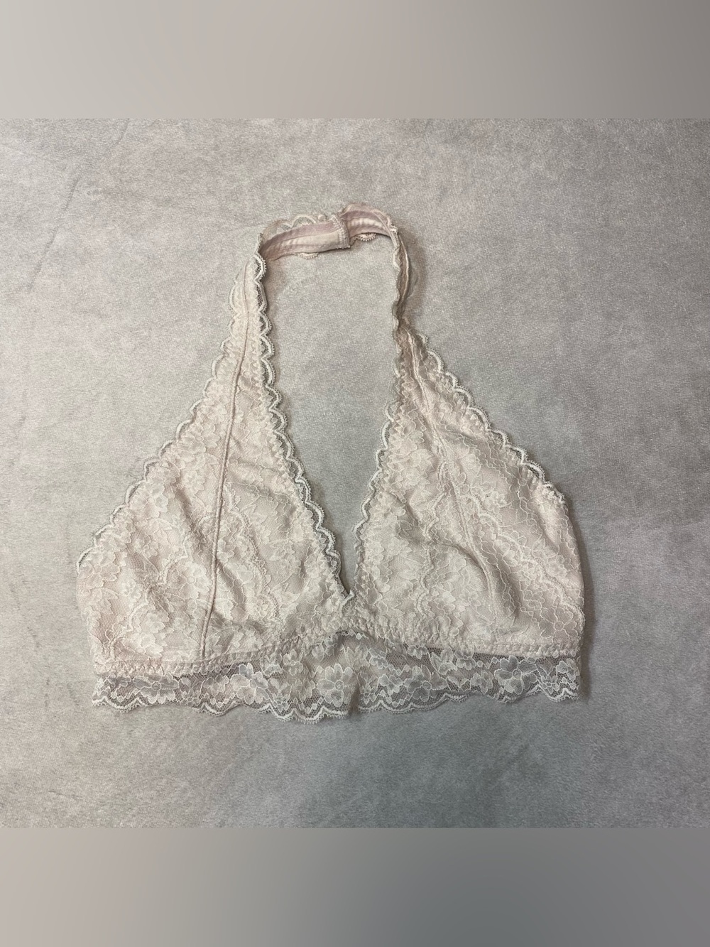 Gilly Hicks Bralette Women’s Size Medium Lace Floral Halter Bra Sexy Top